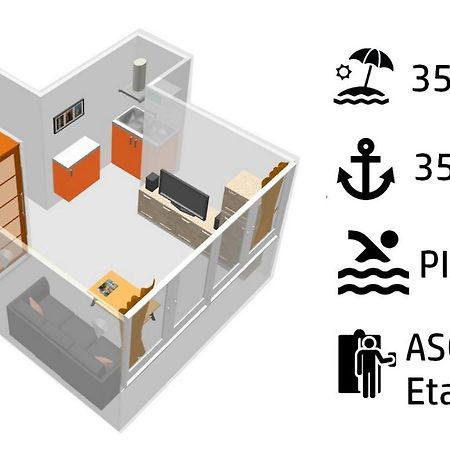 Studio Proche Port Et Plages, Piscine Hyères Zewnętrze zdjęcie